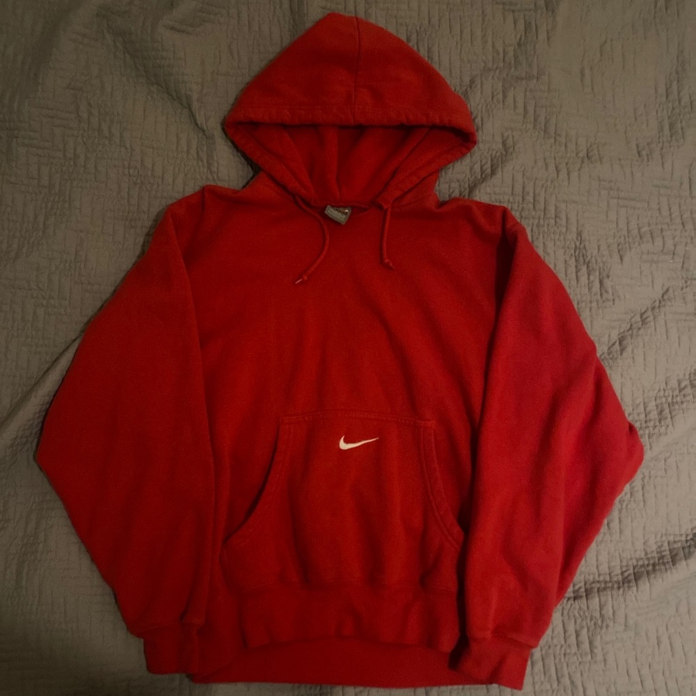 Vintage 90’s Red Middle Check Nike Hoodie